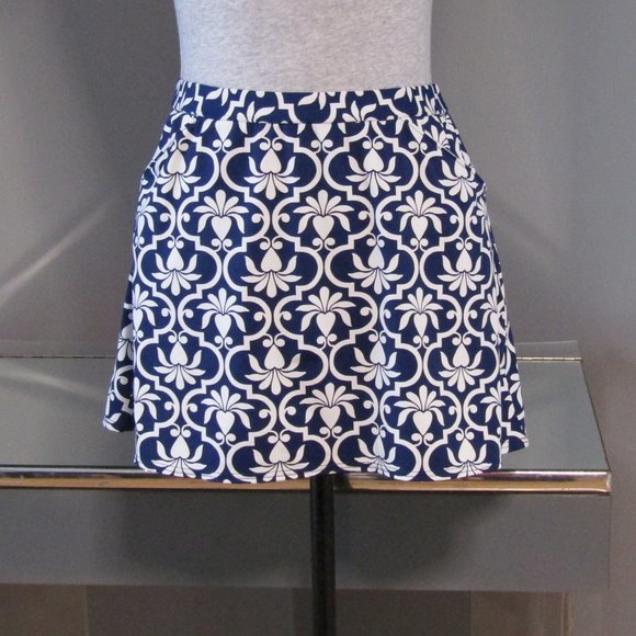 Lands' End Other - Lands' End Blue & White Print Active/Tennis/Swim Skirt Size M